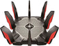 TP-Link - Archer AX11000 Tri-Band Wi-Fi 6 Router - Black/Red