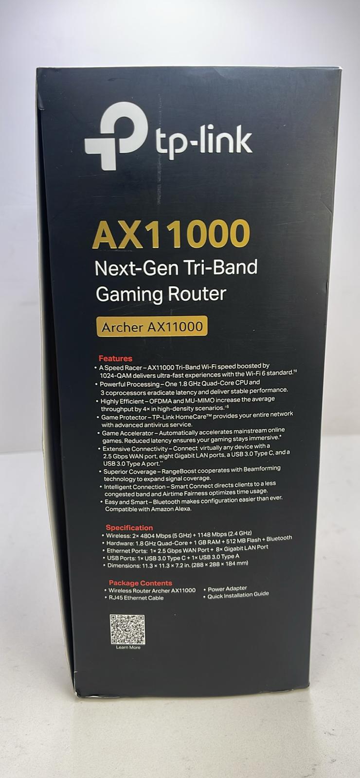 TP-Link - Archer AX11000 Tri-Band Wi-Fi 6 Router - Black/Red